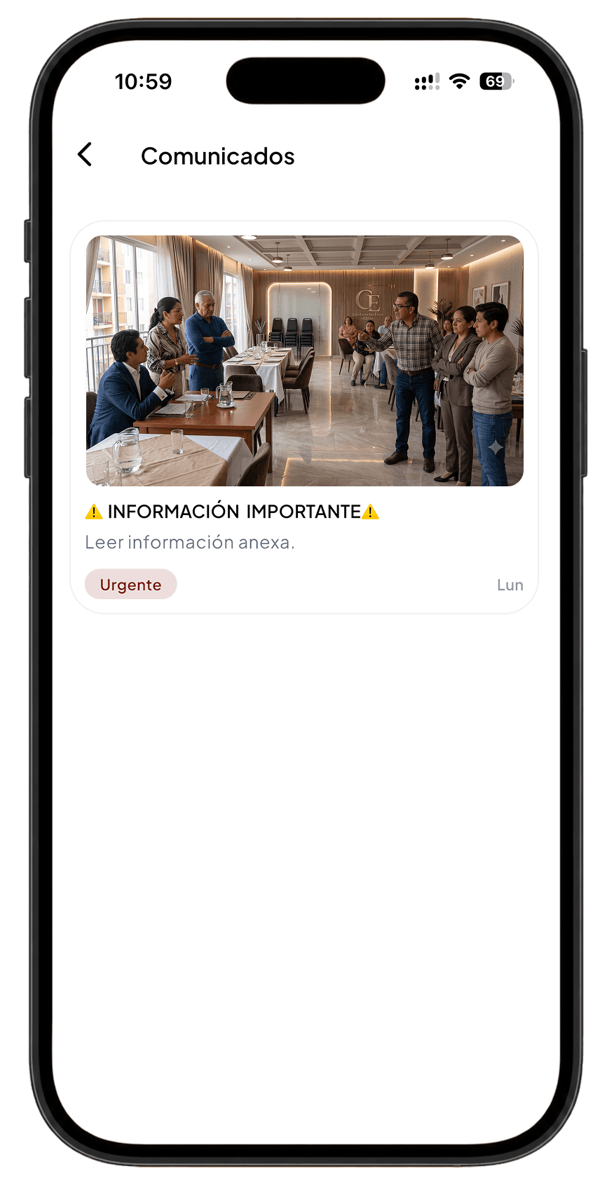 App Clubhaus: comunicados del condominio