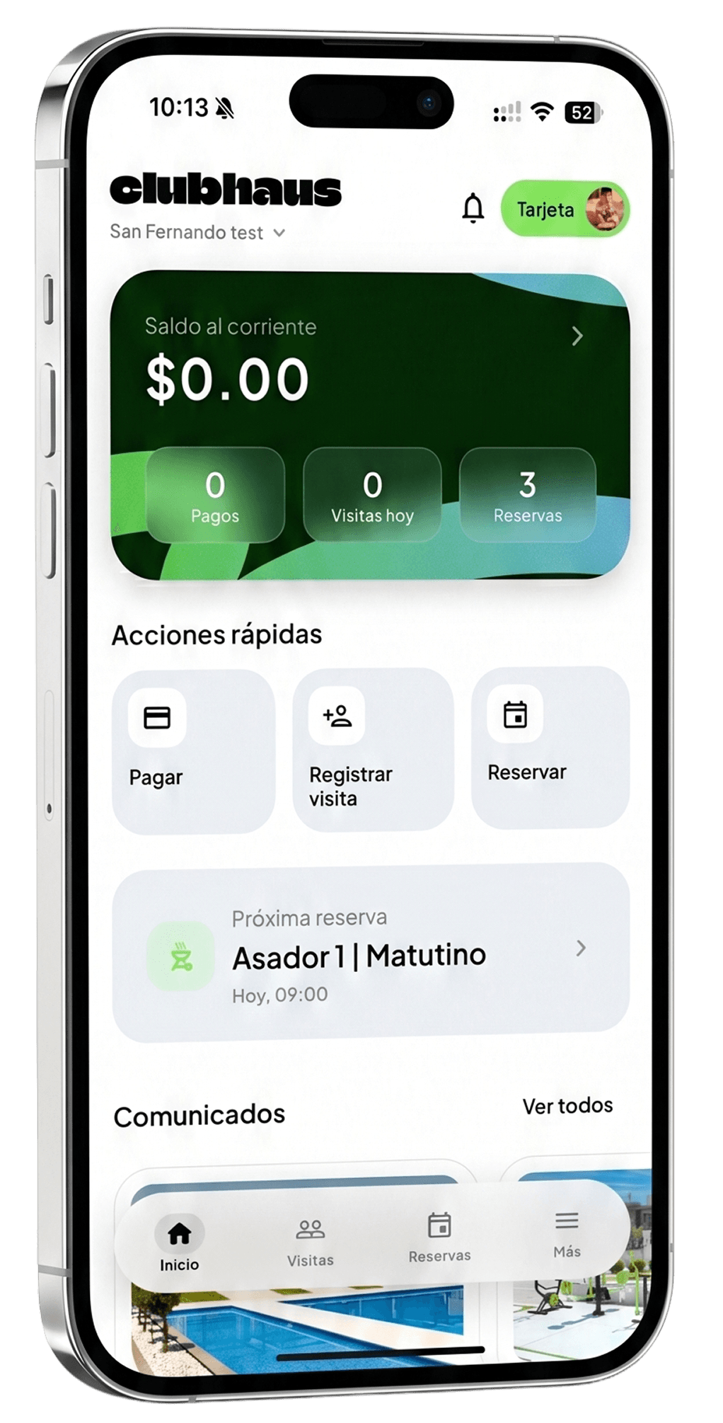 App Clubhaus para residentes